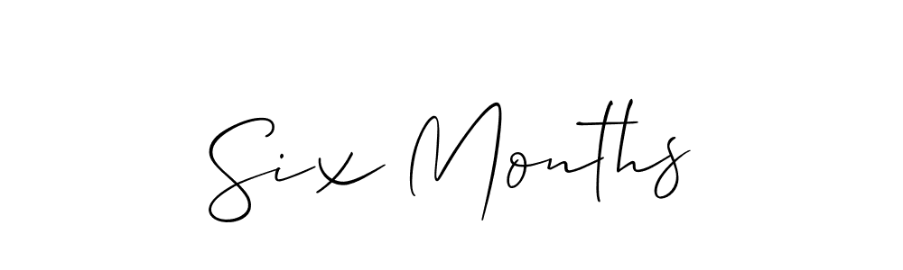 Allison_Script is a professional signature style that is perfect for those who want to add a touch of class to their signature. It is also a great choice for those who want to make their signature more unique. Get Six Months name to fancy signature for free. Six Months signature style 2 images and pictures png