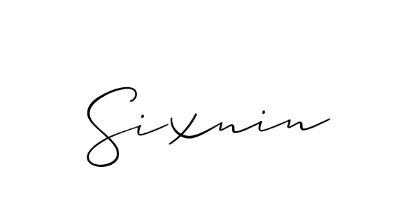 Make a beautiful signature design for name Sixnin. Use this online signature maker to create a handwritten signature for free. Sixnin signature style 2 images and pictures png