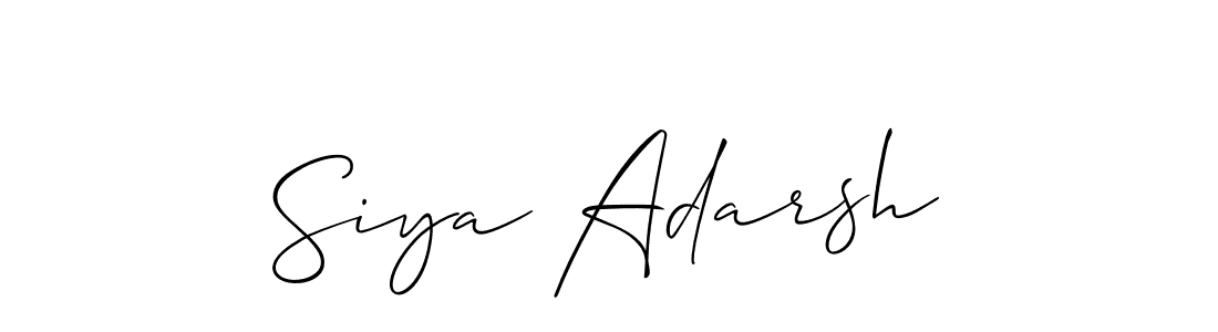 This is the best signature style for the Siya Adarsh name. Also you like these signature font (Allison_Script). Mix name signature. Siya Adarsh signature style 2 images and pictures png