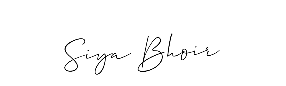 Siya Bhoir stylish signature style. Best Handwritten Sign (Allison_Script) for my name. Handwritten Signature Collection Ideas for my name Siya Bhoir. Siya Bhoir signature style 2 images and pictures png