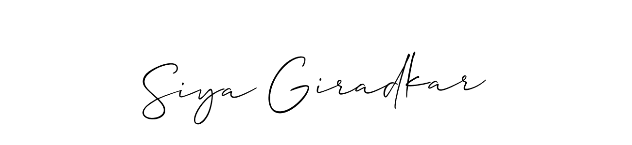 Best and Professional Signature Style for Siya Giradkar. Allison_Script Best Signature Style Collection. Siya Giradkar signature style 2 images and pictures png