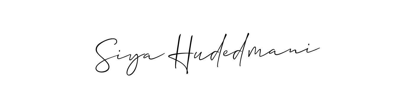 if you are searching for the best signature style for your name Siya Hudedmani. so please give up your signature search. here we have designed multiple signature styles  using Allison_Script. Siya Hudedmani signature style 2 images and pictures png