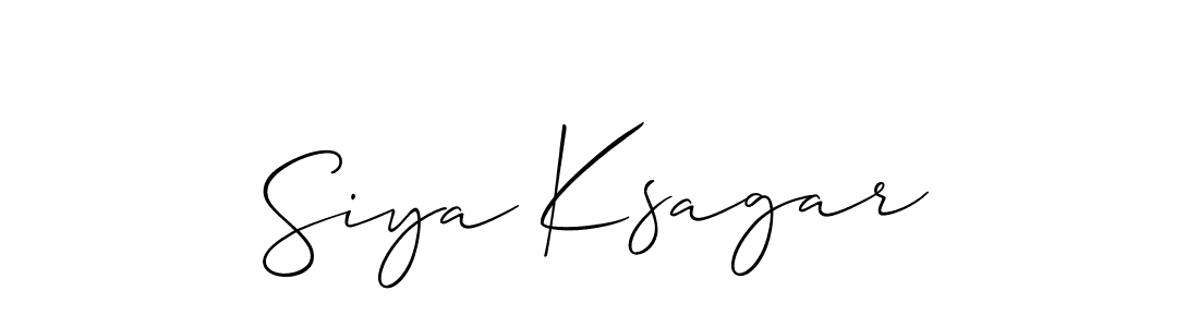 Siya Ksagar stylish signature style. Best Handwritten Sign (Allison_Script) for my name. Handwritten Signature Collection Ideas for my name Siya Ksagar. Siya Ksagar signature style 2 images and pictures png