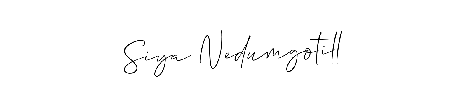 You should practise on your own different ways (Allison_Script) to write your name (Siya Nedumgotill) in signature. don't let someone else do it for you. Siya Nedumgotill signature style 2 images and pictures png