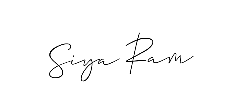Allison_Script is a professional signature style that is perfect for those who want to add a touch of class to their signature. It is also a great choice for those who want to make their signature more unique. Get Siya Ram name to fancy signature for free. Siya Ram signature style 2 images and pictures png