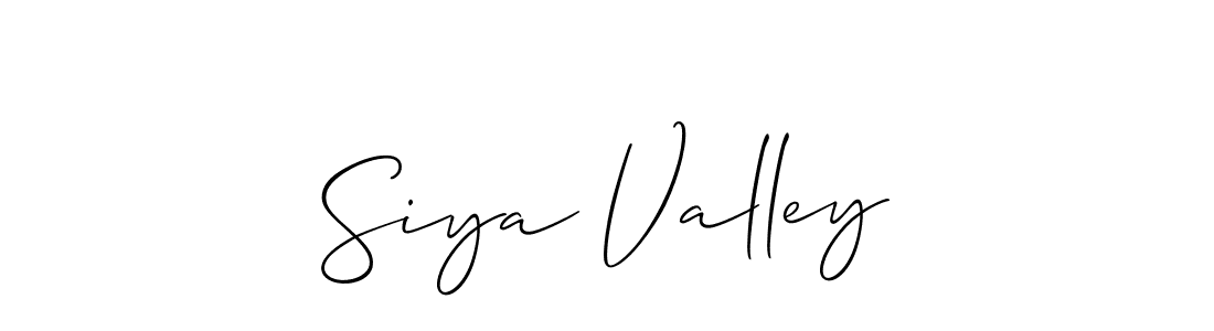 Check out images of Autograph of Siya Valley name. Actor Siya Valley Signature Style. Allison_Script is a professional sign style online. Siya Valley signature style 2 images and pictures png