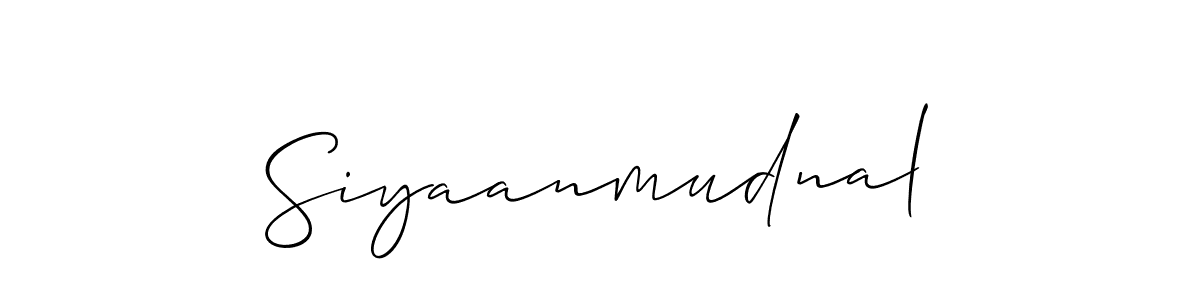 Siyaanmudnal stylish signature style. Best Handwritten Sign (Allison_Script) for my name. Handwritten Signature Collection Ideas for my name Siyaanmudnal. Siyaanmudnal signature style 2 images and pictures png