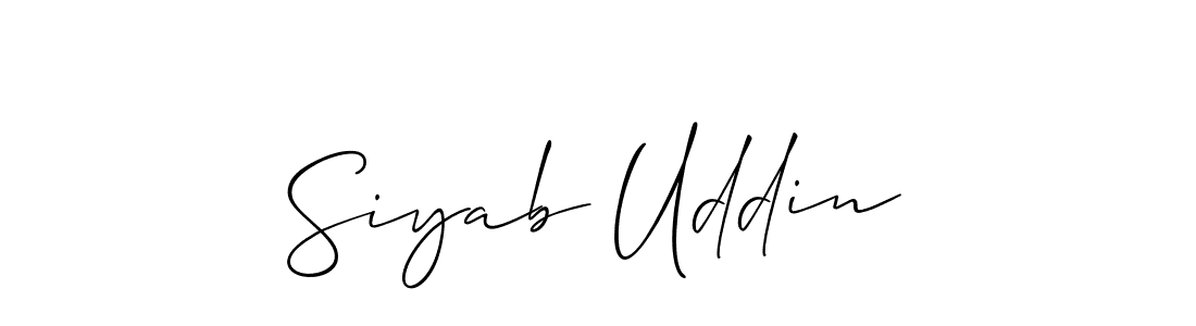 Siyab Uddin stylish signature style. Best Handwritten Sign (Allison_Script) for my name. Handwritten Signature Collection Ideas for my name Siyab Uddin. Siyab Uddin signature style 2 images and pictures png