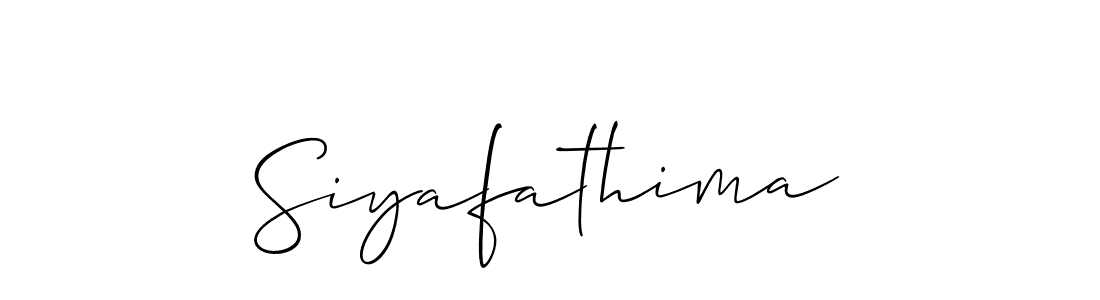 Allison_Script is a professional signature style that is perfect for those who want to add a touch of class to their signature. It is also a great choice for those who want to make their signature more unique. Get Siyafathima name to fancy signature for free. Siyafathima signature style 2 images and pictures png