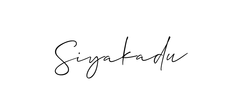 Also we have Siyakadu name is the best signature style. Create professional handwritten signature collection using Allison_Script autograph style. Siyakadu signature style 2 images and pictures png