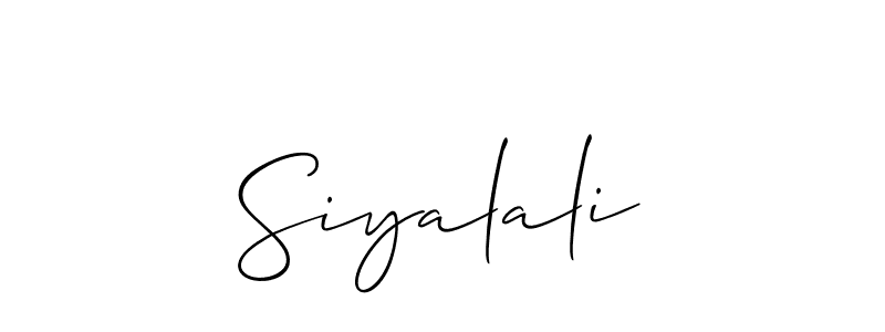 Also You can easily find your signature by using the search form. We will create Siyalali name handwritten signature images for you free of cost using Allison_Script sign style. Siyalali signature style 2 images and pictures png