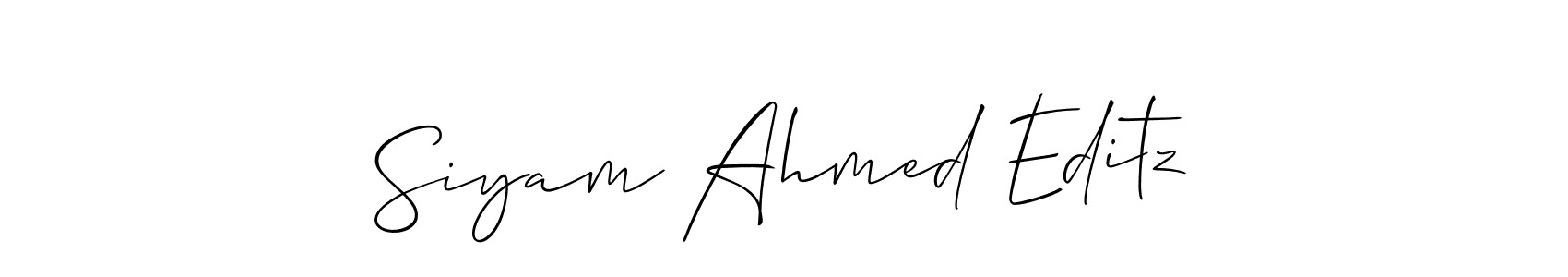 Check out images of Autograph of Siyam Ahmed Editz name. Actor Siyam Ahmed Editz Signature Style. Allison_Script is a professional sign style online. Siyam Ahmed Editz signature style 2 images and pictures png