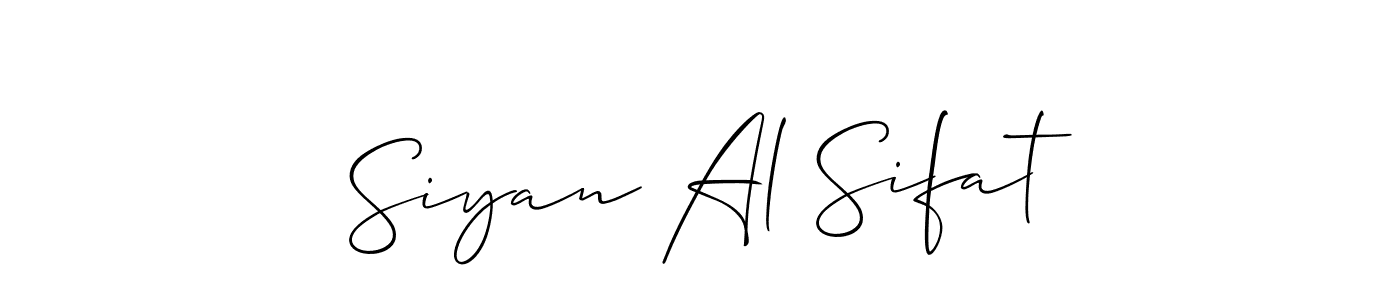 How to make Siyan Al Sifat signature? Allison_Script is a professional autograph style. Create handwritten signature for Siyan Al Sifat name. Siyan Al Sifat signature style 2 images and pictures png