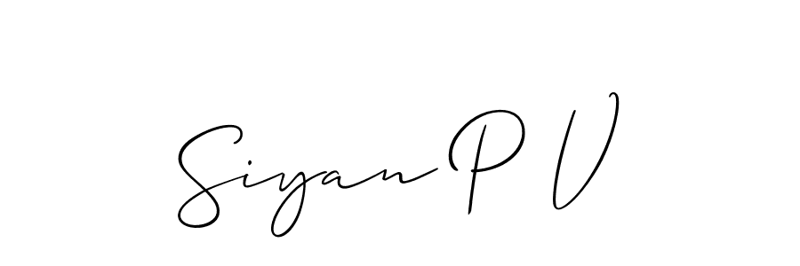 Make a beautiful signature design for name Siyan P V. Use this online signature maker to create a handwritten signature for free. Siyan P V signature style 2 images and pictures png