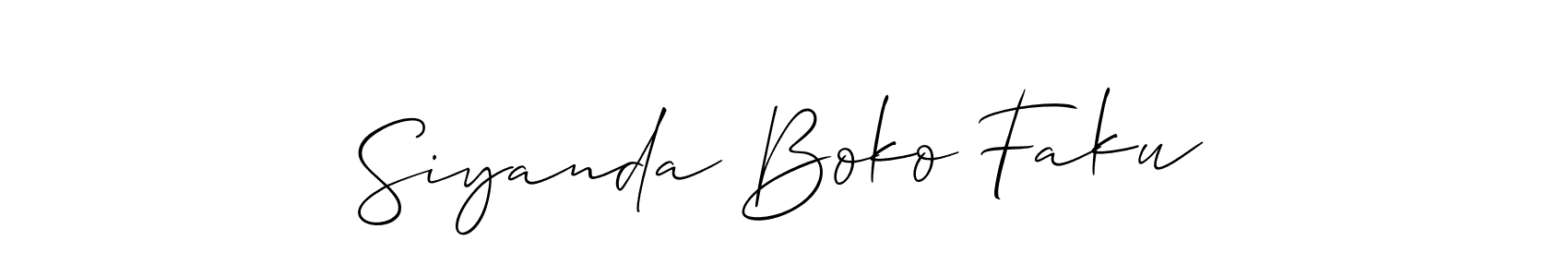 Make a beautiful signature design for name Siyanda Boko Faku. Use this online signature maker to create a handwritten signature for free. Siyanda Boko Faku signature style 2 images and pictures png