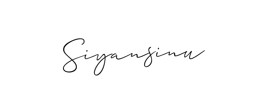 How to make Siyansinu signature? Allison_Script is a professional autograph style. Create handwritten signature for Siyansinu name. Siyansinu signature style 2 images and pictures png