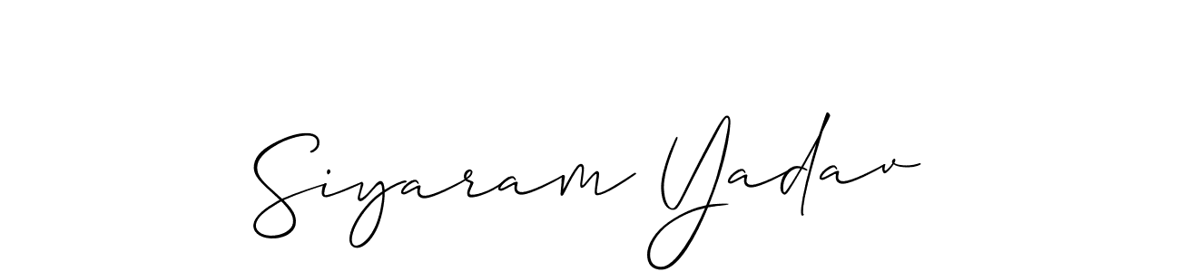 Make a beautiful signature design for name Siyaram Yadav. With this signature (Allison_Script) style, you can create a handwritten signature for free. Siyaram Yadav signature style 2 images and pictures png