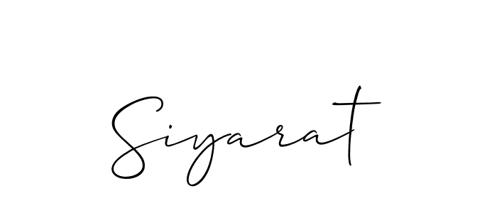 Create a beautiful signature design for name Siyarat. With this signature (Allison_Script) fonts, you can make a handwritten signature for free. Siyarat signature style 2 images and pictures png