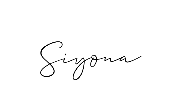 Best and Professional Signature Style for Siyona. Allison_Script Best Signature Style Collection. Siyona signature style 2 images and pictures png