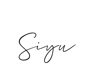 It looks lik you need a new signature style for name Siyu. Design unique handwritten (Allison_Script) signature with our free signature maker in just a few clicks. Siyu signature style 2 images and pictures png