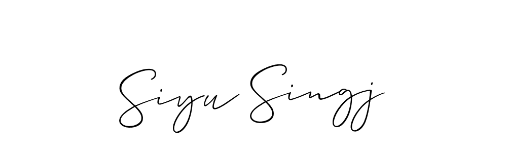 How to make Siyu Singj signature? Allison_Script is a professional autograph style. Create handwritten signature for Siyu Singj name. Siyu Singj signature style 2 images and pictures png