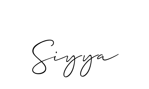 Make a short Siyya signature style. Manage your documents anywhere anytime using Allison_Script. Create and add eSignatures, submit forms, share and send files easily. Siyya signature style 2 images and pictures png
