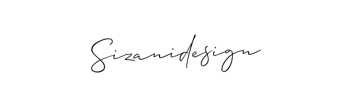 How to Draw Sizanidesign signature style? Allison_Script is a latest design signature styles for name Sizanidesign. Sizanidesign signature style 2 images and pictures png