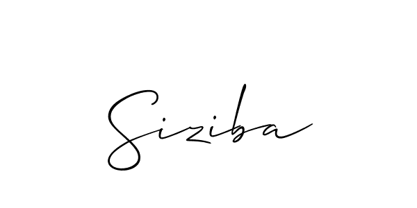 Make a beautiful signature design for name Siziba. With this signature (Allison_Script) style, you can create a handwritten signature for free. Siziba signature style 2 images and pictures png