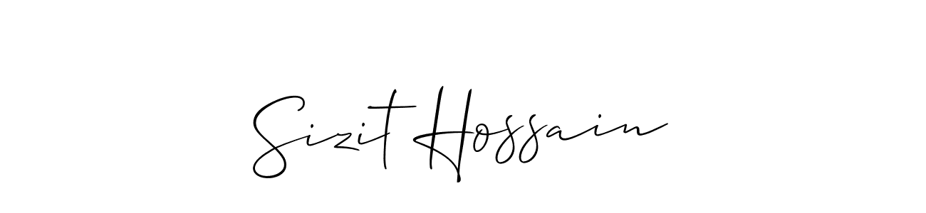 How to make Sizit Hossain signature? Allison_Script is a professional autograph style. Create handwritten signature for Sizit Hossain name. Sizit Hossain signature style 2 images and pictures png