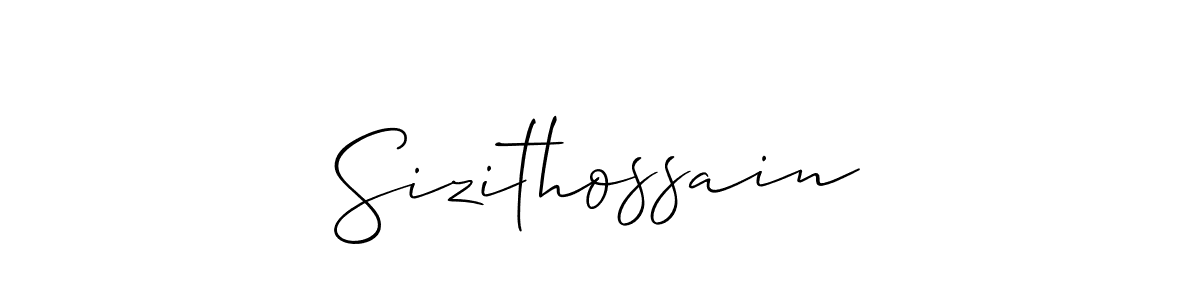 Create a beautiful signature design for name Sizithossain. With this signature (Allison_Script) fonts, you can make a handwritten signature for free. Sizithossain signature style 2 images and pictures png