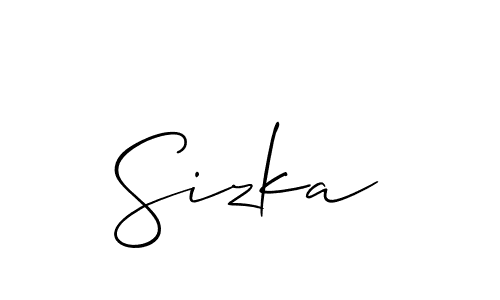 Also we have Sizka name is the best signature style. Create professional handwritten signature collection using Allison_Script autograph style. Sizka signature style 2 images and pictures png