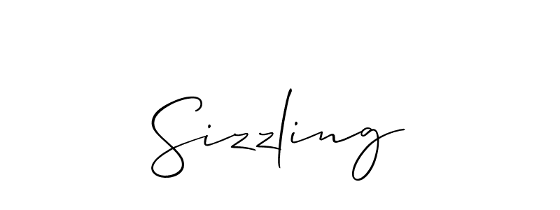 Allison_Script is a professional signature style that is perfect for those who want to add a touch of class to their signature. It is also a great choice for those who want to make their signature more unique. Get Sizzling name to fancy signature for free. Sizzling signature style 2 images and pictures png