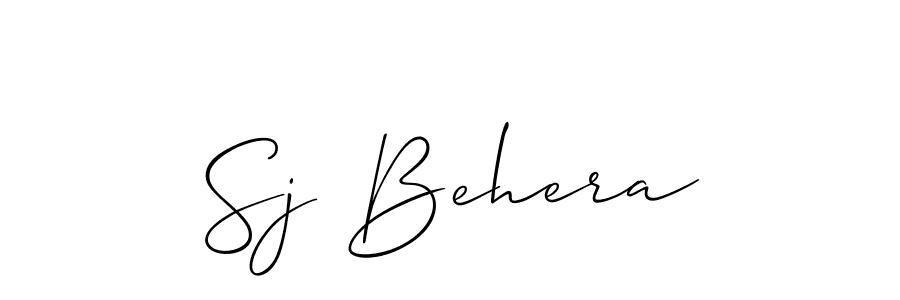 if you are searching for the best signature style for your name Sj Behera. so please give up your signature search. here we have designed multiple signature styles  using Allison_Script. Sj Behera signature style 2 images and pictures png