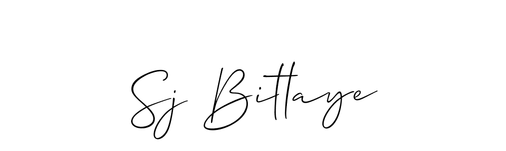 Create a beautiful signature design for name Sj Bitlaye. With this signature (Allison_Script) fonts, you can make a handwritten signature for free. Sj Bitlaye signature style 2 images and pictures png