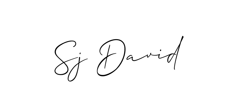 It looks lik you need a new signature style for name Sj David. Design unique handwritten (Allison_Script) signature with our free signature maker in just a few clicks. Sj David signature style 2 images and pictures png