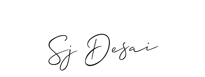 It looks lik you need a new signature style for name Sj Desai. Design unique handwritten (Allison_Script) signature with our free signature maker in just a few clicks. Sj Desai signature style 2 images and pictures png