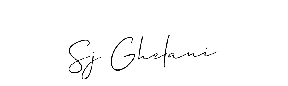 Allison_Script is a professional signature style that is perfect for those who want to add a touch of class to their signature. It is also a great choice for those who want to make their signature more unique. Get Sj Ghelani name to fancy signature for free. Sj Ghelani signature style 2 images and pictures png