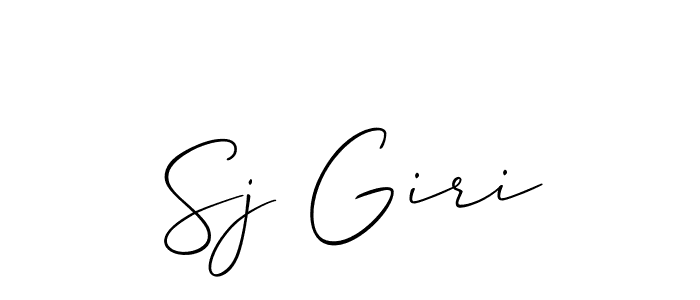 Use a signature maker to create a handwritten signature online. With this signature software, you can design (Allison_Script) your own signature for name Sj Giri. Sj Giri signature style 2 images and pictures png