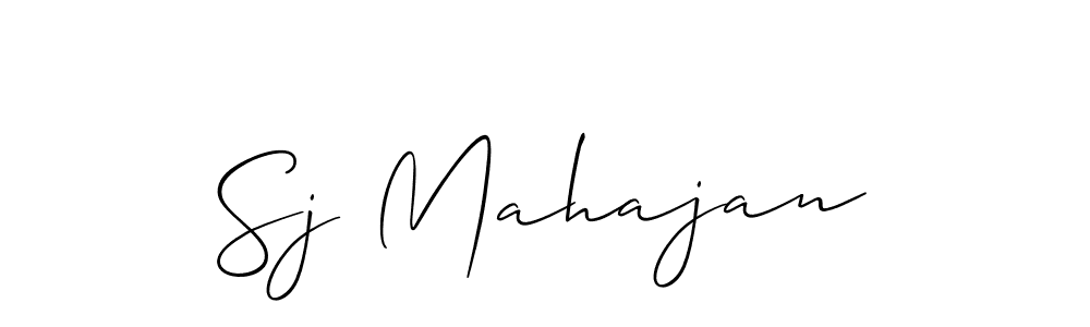 Sj Mahajan stylish signature style. Best Handwritten Sign (Allison_Script) for my name. Handwritten Signature Collection Ideas for my name Sj Mahajan. Sj Mahajan signature style 2 images and pictures png