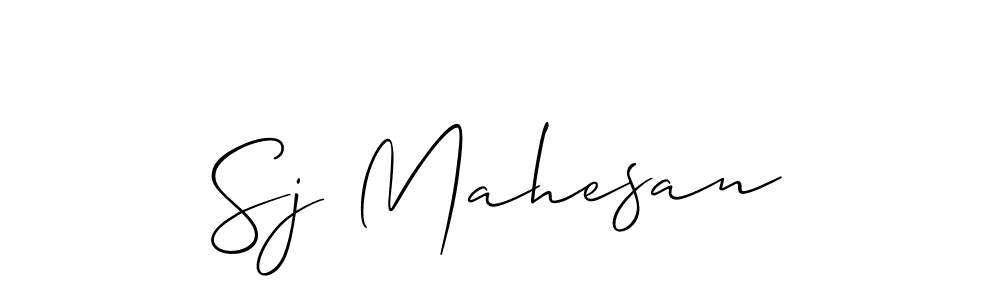 Sj Mahesan stylish signature style. Best Handwritten Sign (Allison_Script) for my name. Handwritten Signature Collection Ideas for my name Sj Mahesan. Sj Mahesan signature style 2 images and pictures png