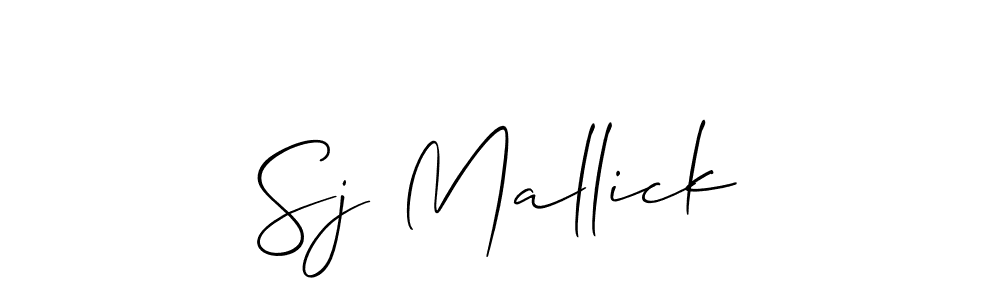 It looks lik you need a new signature style for name Sj Mallick. Design unique handwritten (Allison_Script) signature with our free signature maker in just a few clicks. Sj Mallick signature style 2 images and pictures png