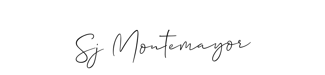 Make a short Sj Montemayor signature style. Manage your documents anywhere anytime using Allison_Script. Create and add eSignatures, submit forms, share and send files easily. Sj Montemayor signature style 2 images and pictures png
