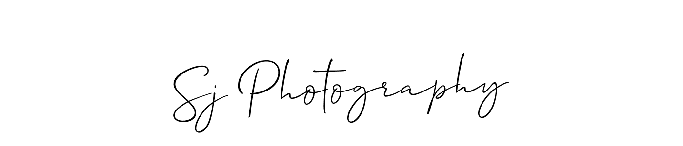 Create a beautiful signature design for name Sj Photography. With this signature (Allison_Script) fonts, you can make a handwritten signature for free. Sj Photography signature style 2 images and pictures png