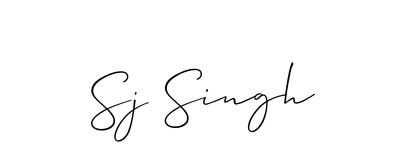 How to make Sj Singh name signature. Use Allison_Script style for creating short signs online. This is the latest handwritten sign. Sj Singh signature style 2 images and pictures png