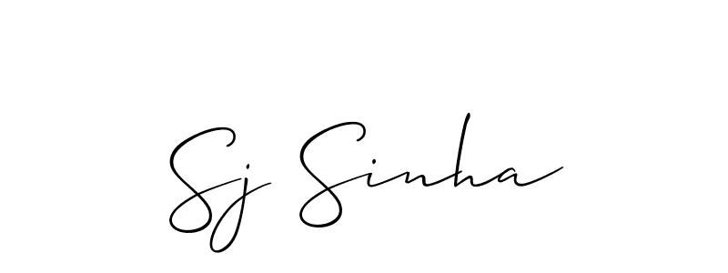How to Draw Sj Sinha signature style? Allison_Script is a latest design signature styles for name Sj Sinha. Sj Sinha signature style 2 images and pictures png