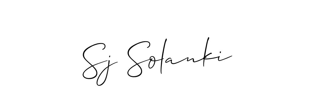 Allison_Script is a professional signature style that is perfect for those who want to add a touch of class to their signature. It is also a great choice for those who want to make their signature more unique. Get Sj Solanki name to fancy signature for free. Sj Solanki signature style 2 images and pictures png