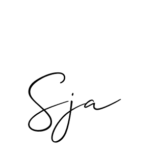 Create a beautiful signature design for name Sja. With this signature (Allison_Script) fonts, you can make a handwritten signature for free. Sja signature style 2 images and pictures png