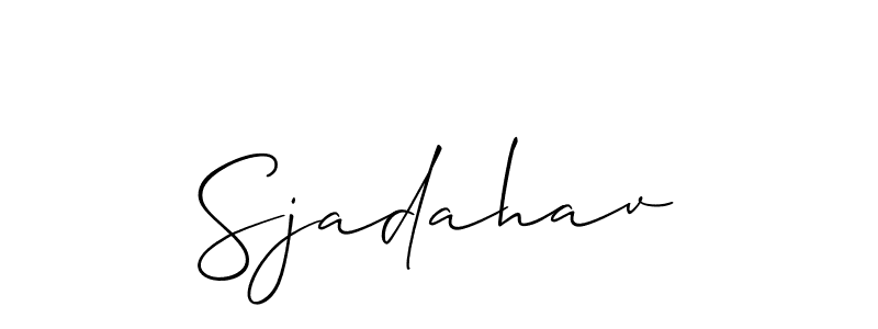 Similarly Allison_Script is the best handwritten signature design. Signature creator online .You can use it as an online autograph creator for name Sjadahav. Sjadahav signature style 2 images and pictures png