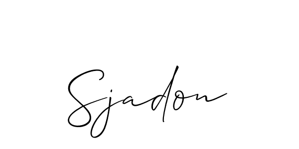 Also You can easily find your signature by using the search form. We will create Sjadon name handwritten signature images for you free of cost using Allison_Script sign style. Sjadon signature style 2 images and pictures png