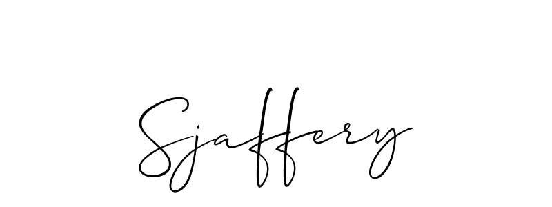 You should practise on your own different ways (Allison_Script) to write your name (Sjaffery) in signature. don't let someone else do it for you. Sjaffery signature style 2 images and pictures png